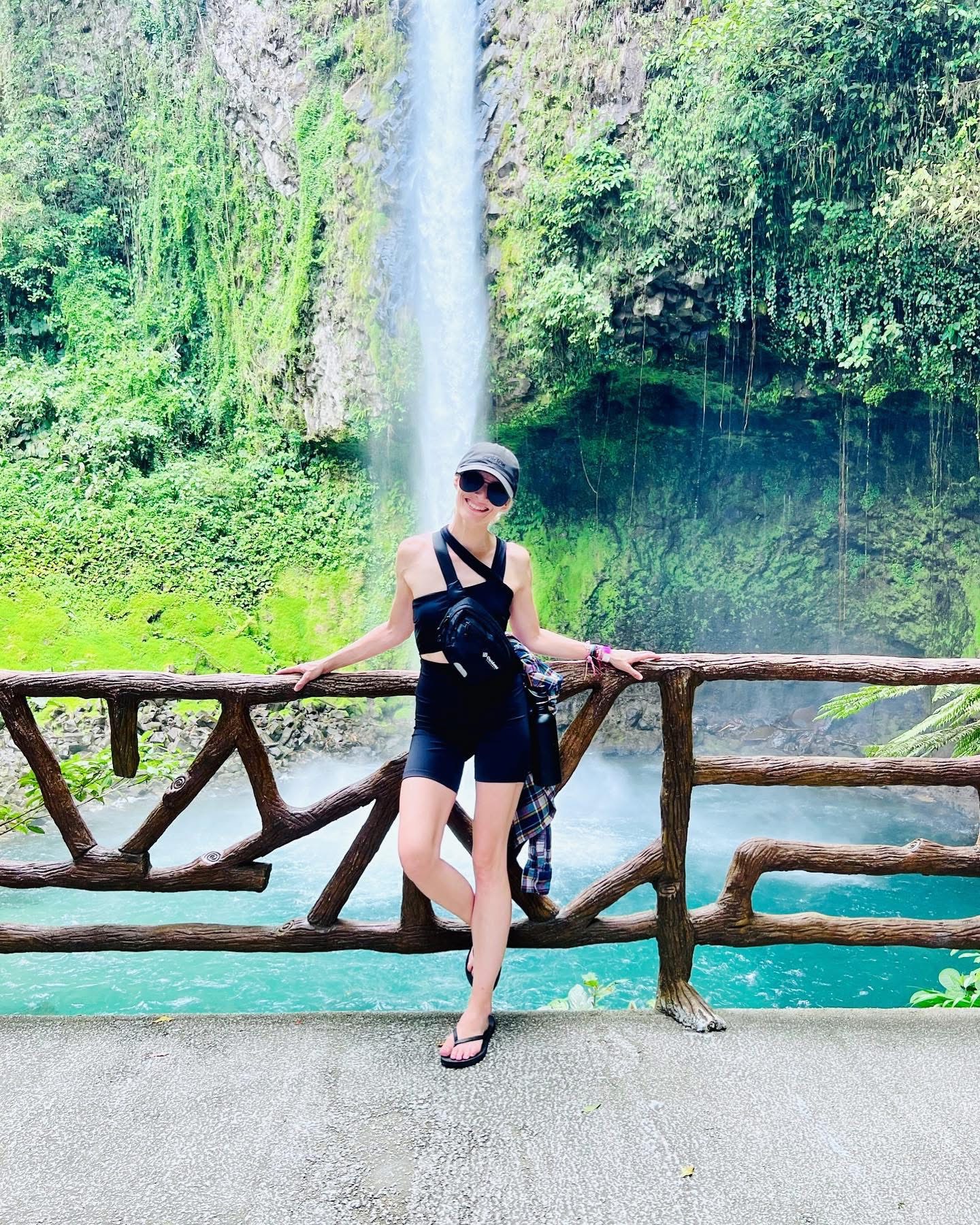 Nicole at La Fortuna Waterfall in Costa Rica