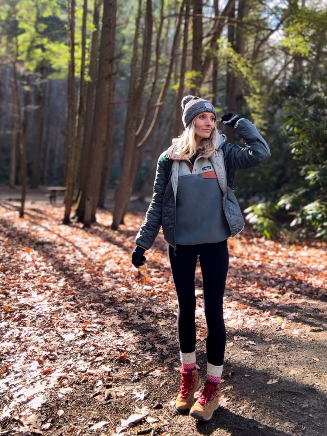 Nicole on a winter hike